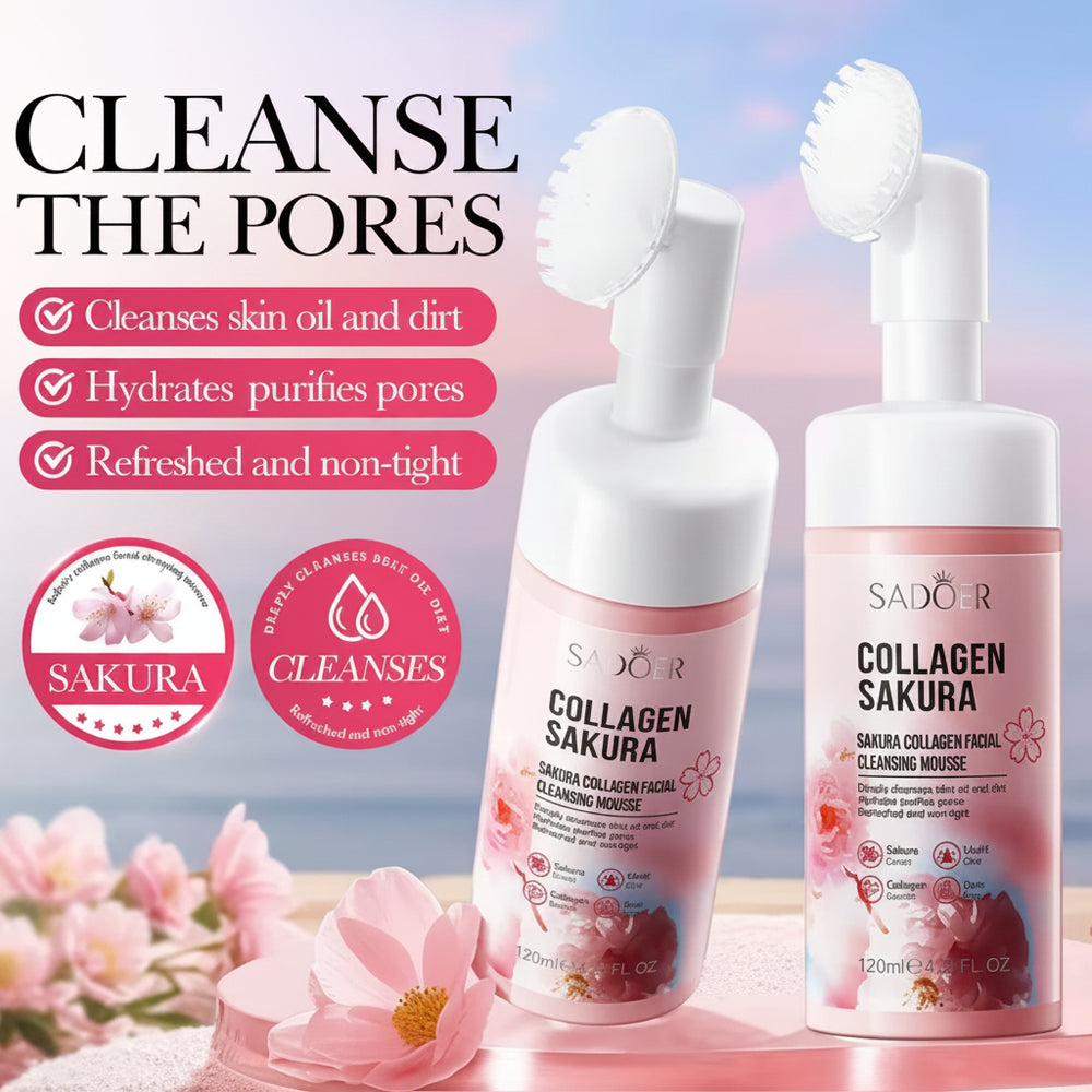 Sakura Collagen Facial Cleansing Mousse 120ml