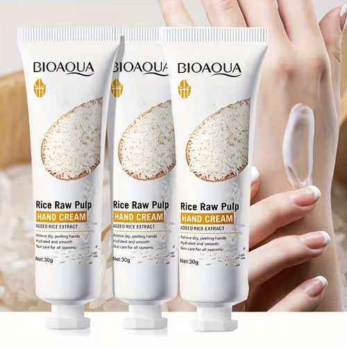 Deeply Moisturizing Rice Raw Pulp Hand Cream (Set of 3)